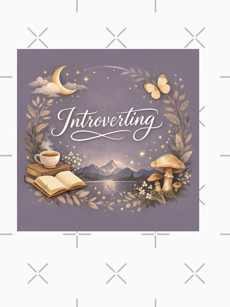 Introverting Aesthetic Moonlight Pretty Design – Cozy Introvert Art Print by Sanika arts