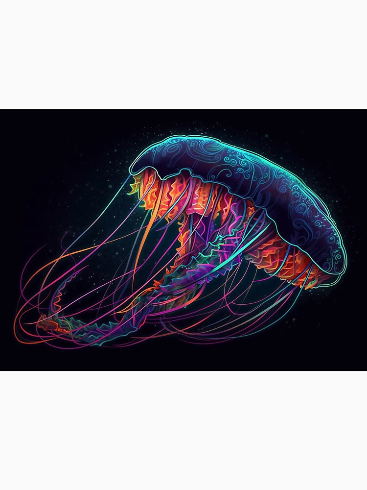 Techno Neon Jellyfish by DreamPuzzles