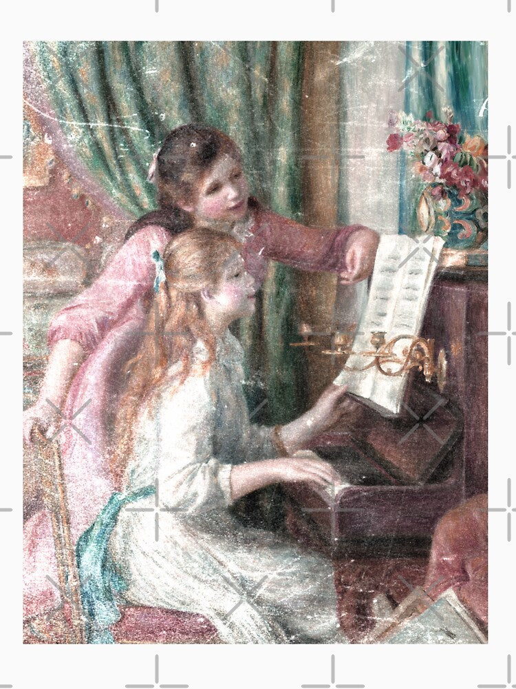 Two Young Girls at the Piano - Auguste Renoir by AllieCreations