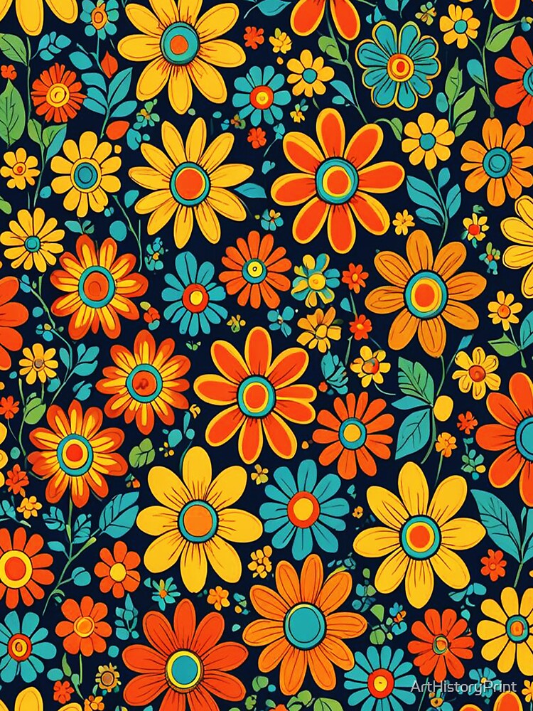 Groovy Flowers by ArtHistoryPrint
