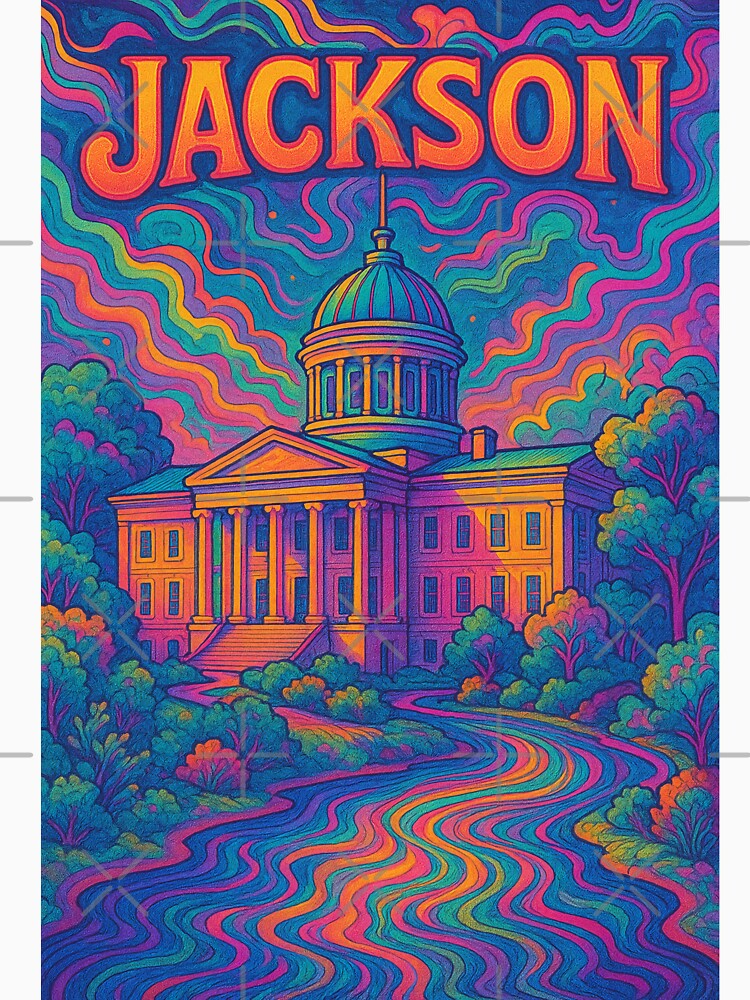 Vibrant Psychedelic Jackson Art | Trippy 70s-Inspired Portrait | Retro Pop Vibes | Colorful Music Legend Illustration by PaintedPixels01