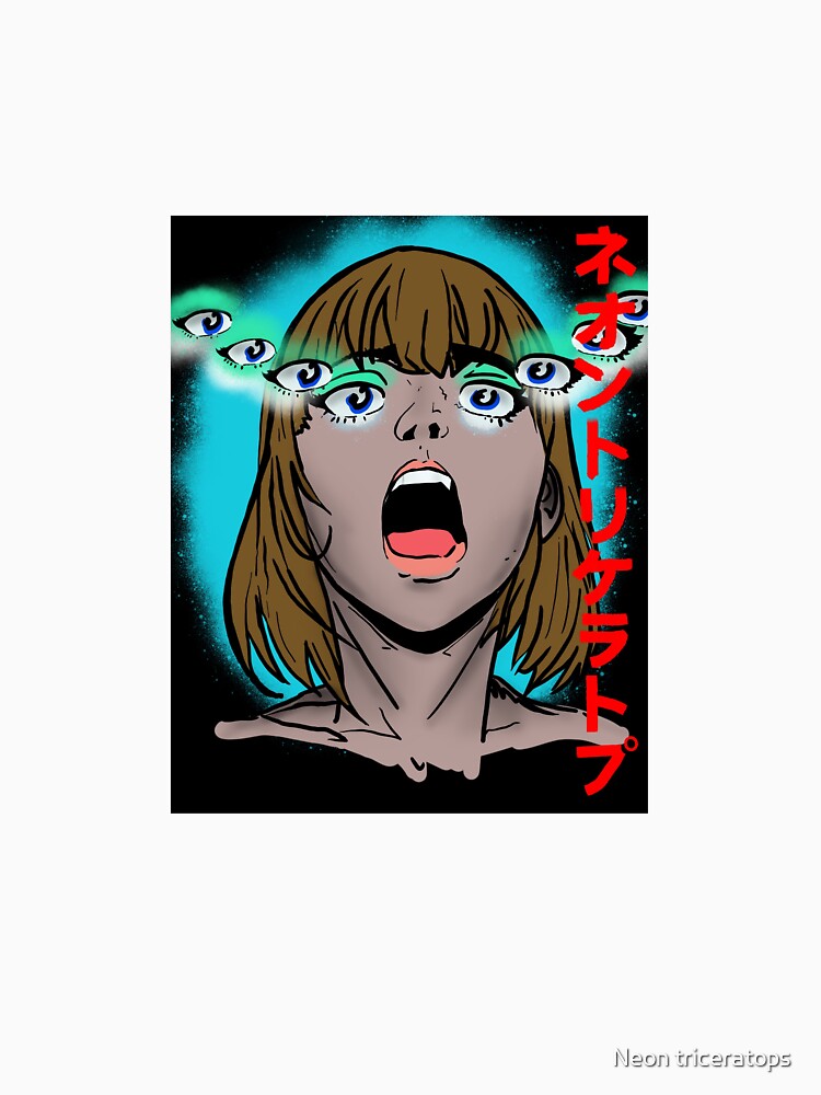 Perfect for fans of vaporwave, neo-noir, manga. by Neon triceratops