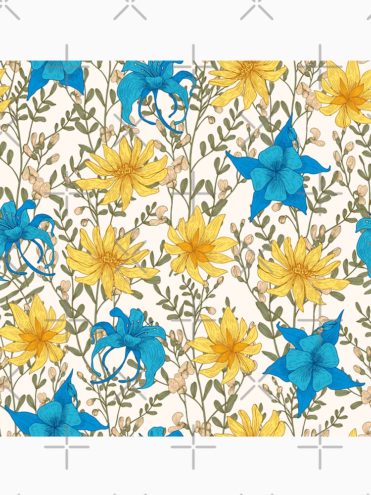 Vintage Meadow Flowers Pattern, by nouveaudecor