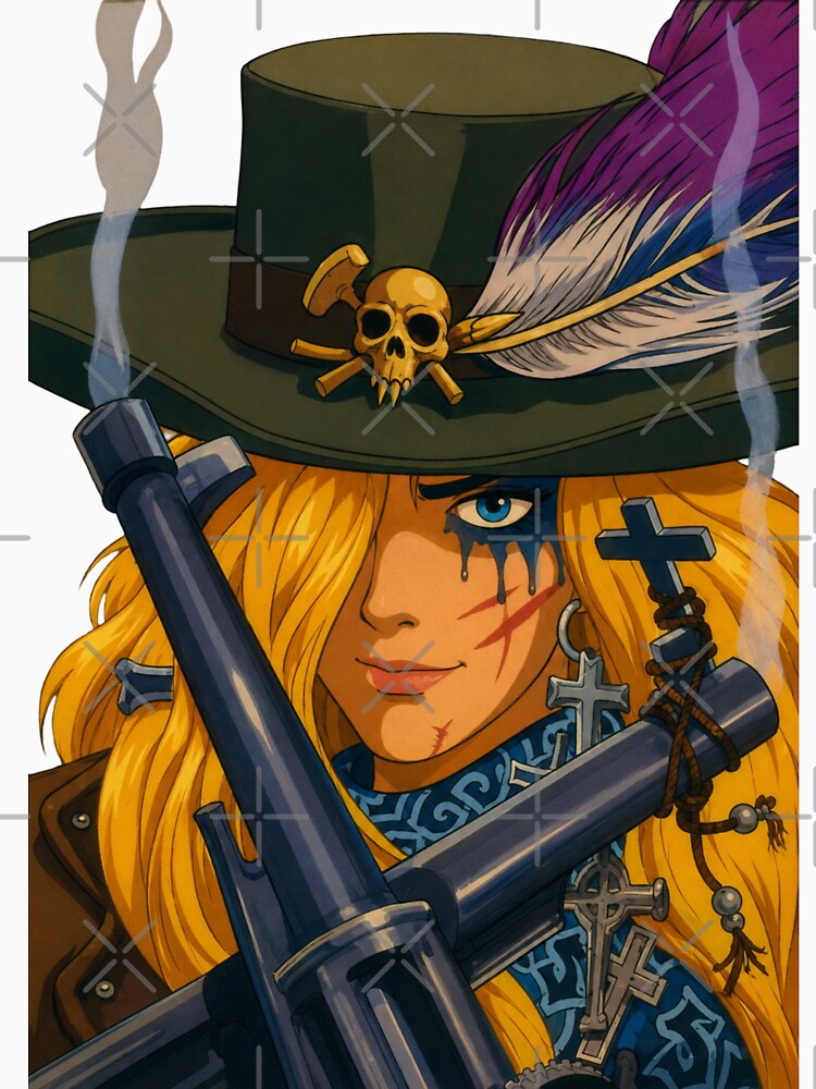 Gothic Gunslinger Fan Art | Dark Western Cowgirl Portrait | Classic Western Animation Style by  Hollow Moon Studios.