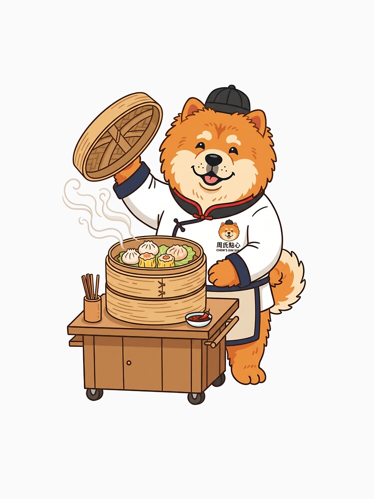 Chow Chow Dim Sum Chef Cute Asian Foodie Dumpling by PictoVibe