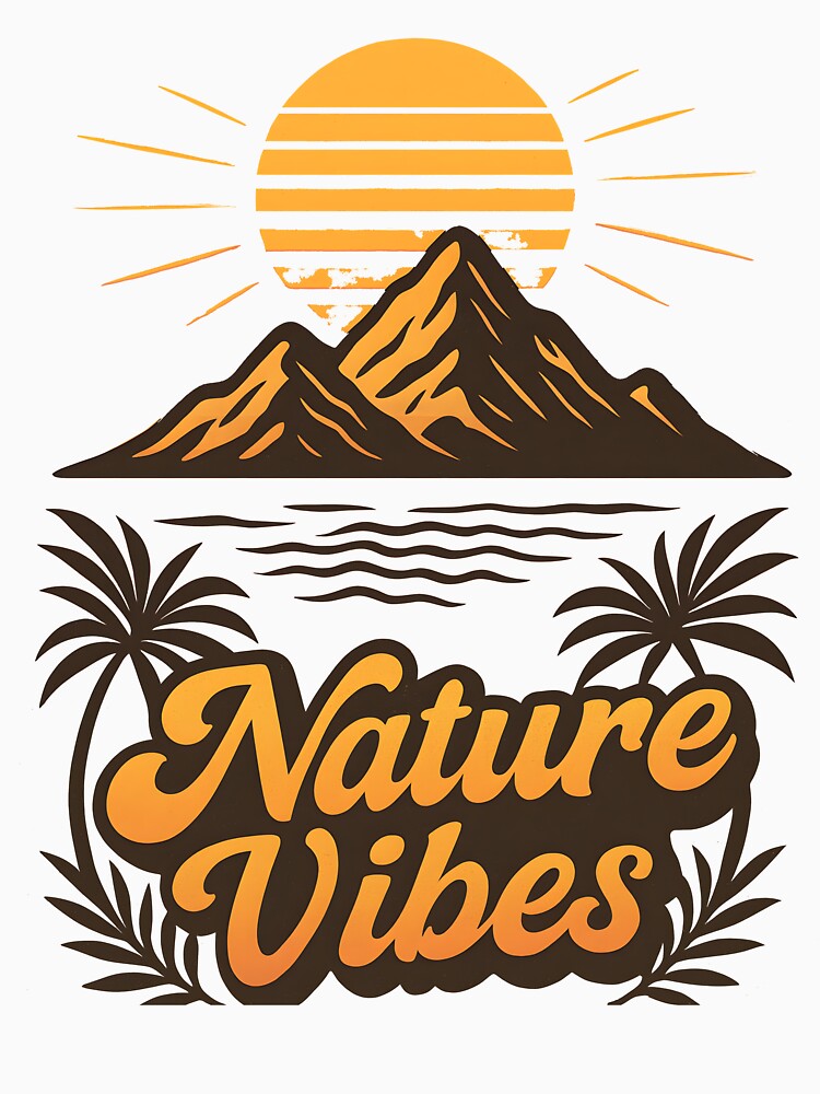 Vintage Nature Vibes – Sunset Mountains & Palms by ARS ORBA