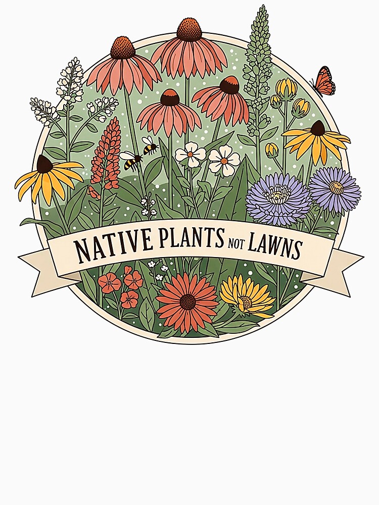 Vintage Native Plants Not Lawns Gardener by SholoStudio