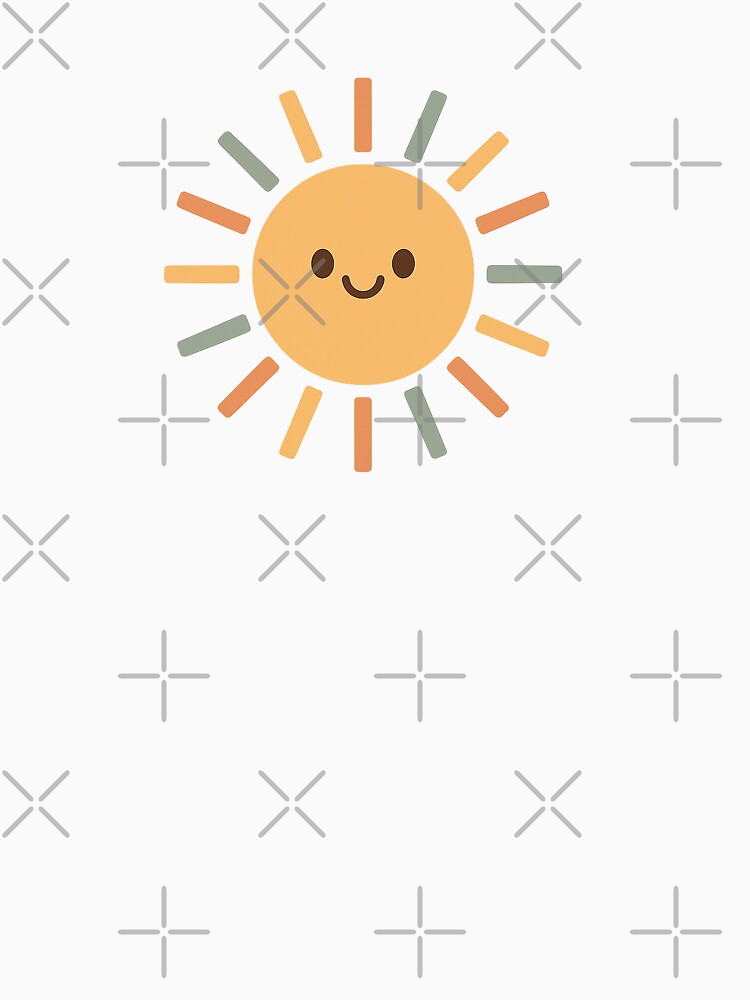 Smiling Sun – Retro Flat Style Illustration by GinColorist