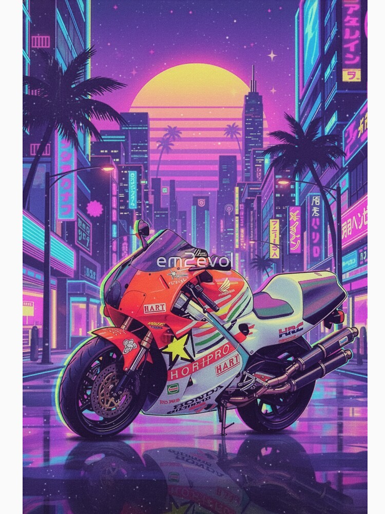 Honda RVF 400 NC35 Japanese 80s JDM Retro Vapourwave by em2evol