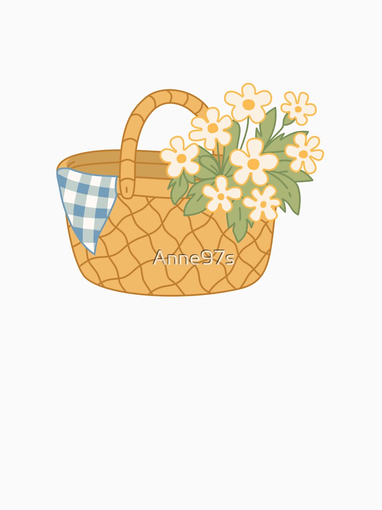Cute Picnic Basket with White Flowers by Anne97s