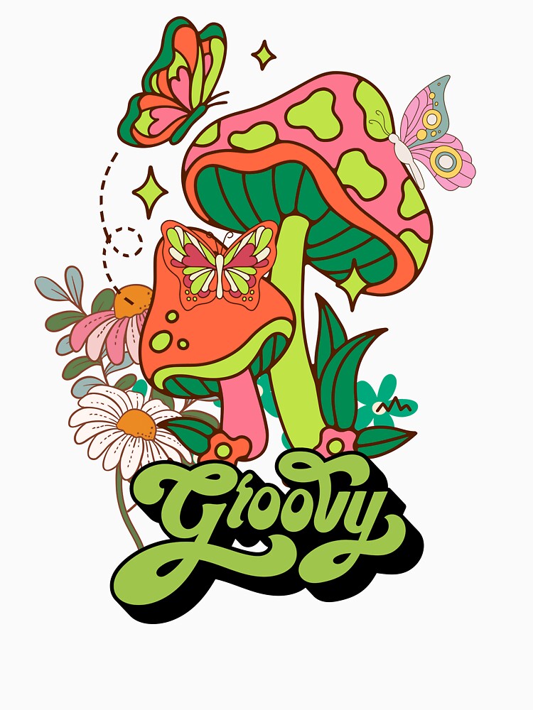 Groovy Mushrooms and Butterflies by LilyBell6