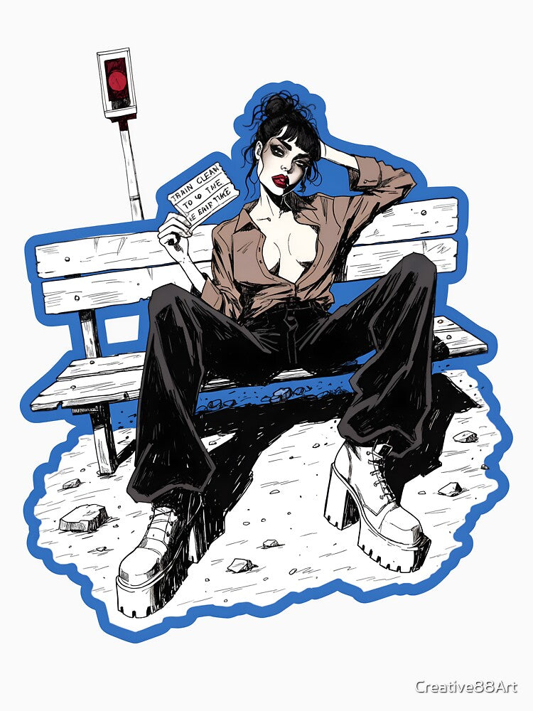 Illustration of stylish woman as clean cutout by Creative88Art