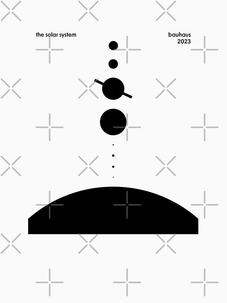 The Solar System Bauhaus Black by ahumbleconcept