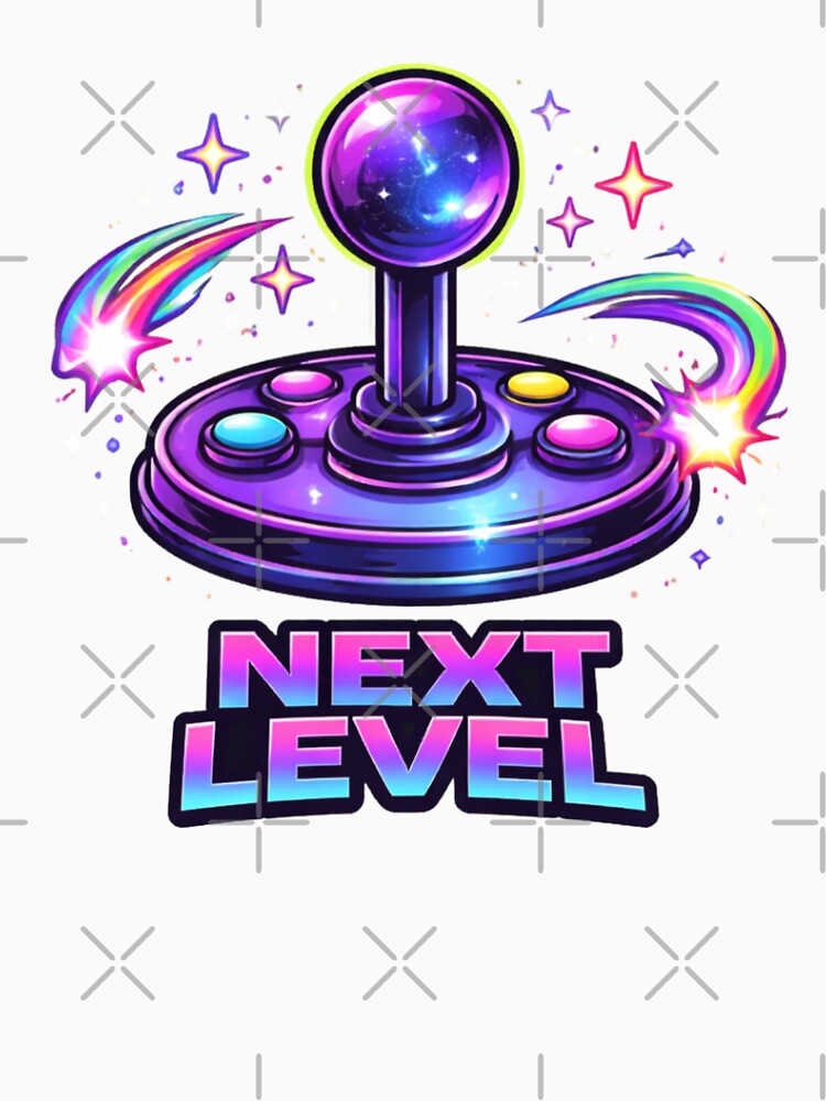 Next Level Retro Arcade Joystick – Neon Gamer Vaporwave Gaming Design by NuniDesigns