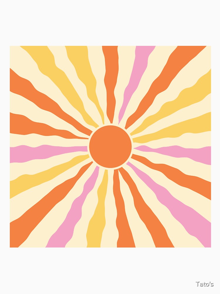 Retro Groovy Sunburst Rays by Tato's