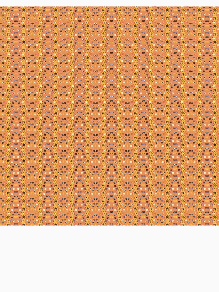 Retro Wavy Floral Pattern – Earthy Tones & Vintage Charm by Artsprint941