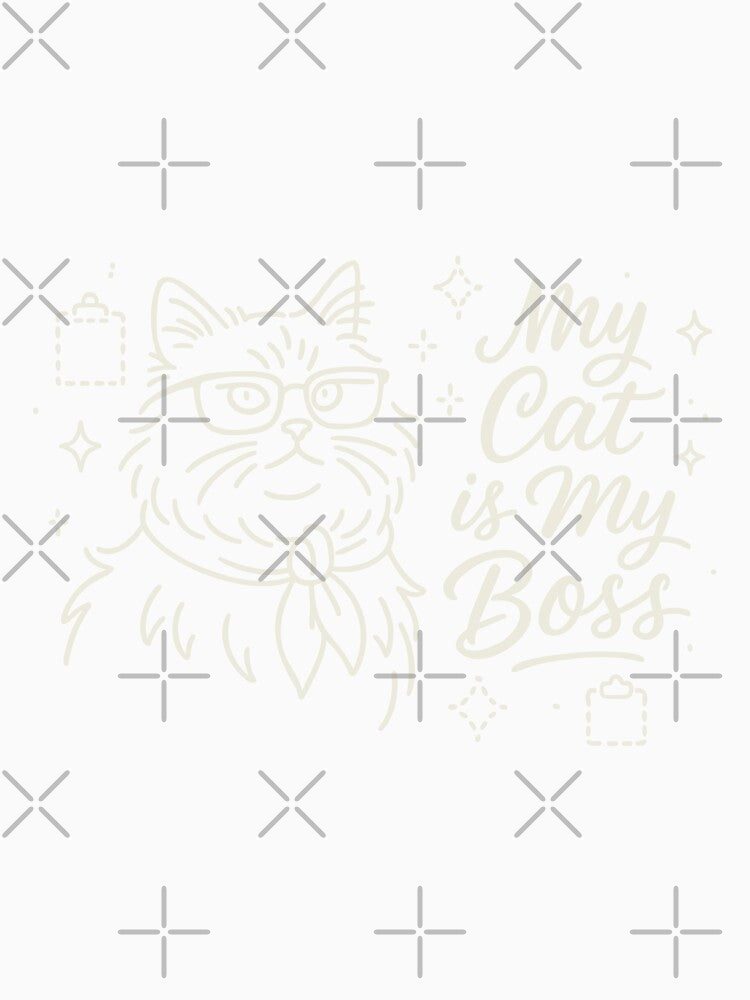 My Cat Is My Boss Minimal Office Cat – Work from Home Kitty by WhiskerlyGfx