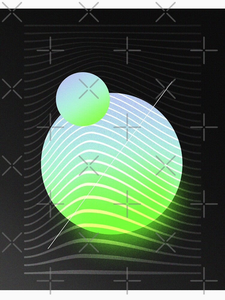 Green Moons | Abstract Design Series by MadPatter