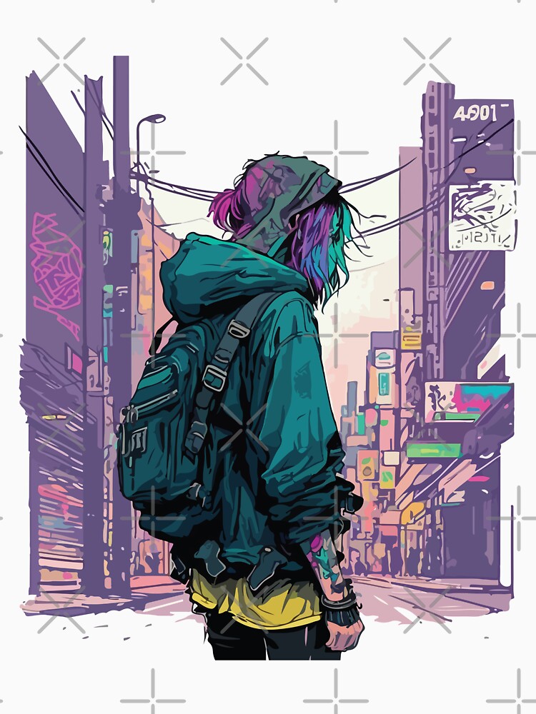 Japanese Street Cyberpunk Tokyo Streetwear2 by vectrus