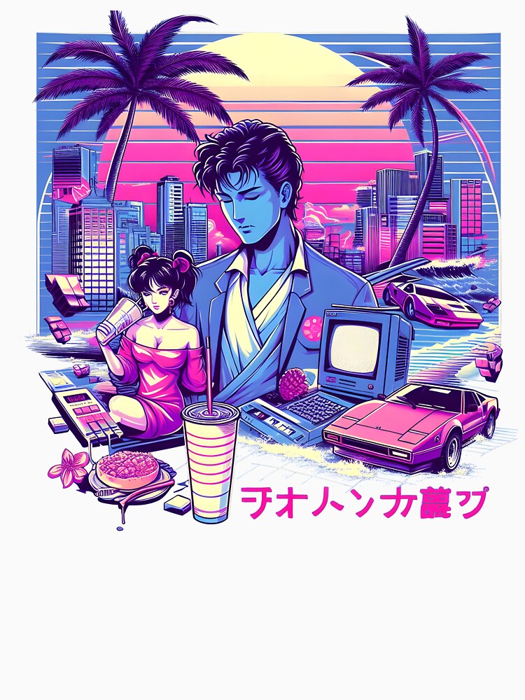 Vaporwave Anime Art by 54mu