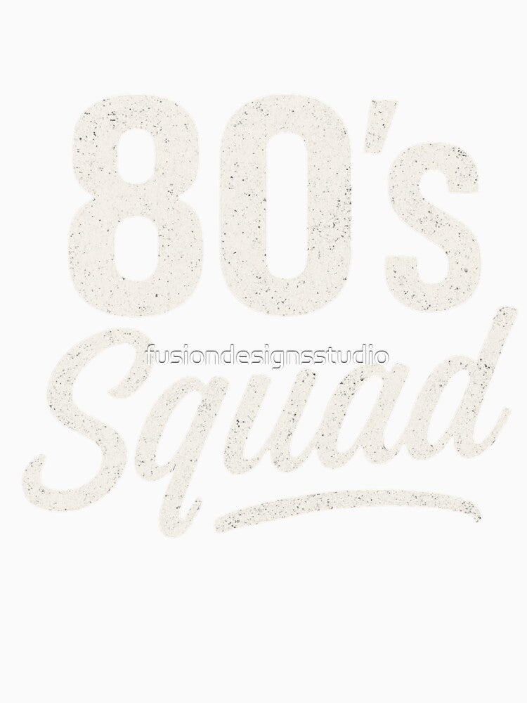 80’s Squad Retro Vintage Typography Design by fusiondesignsstudio