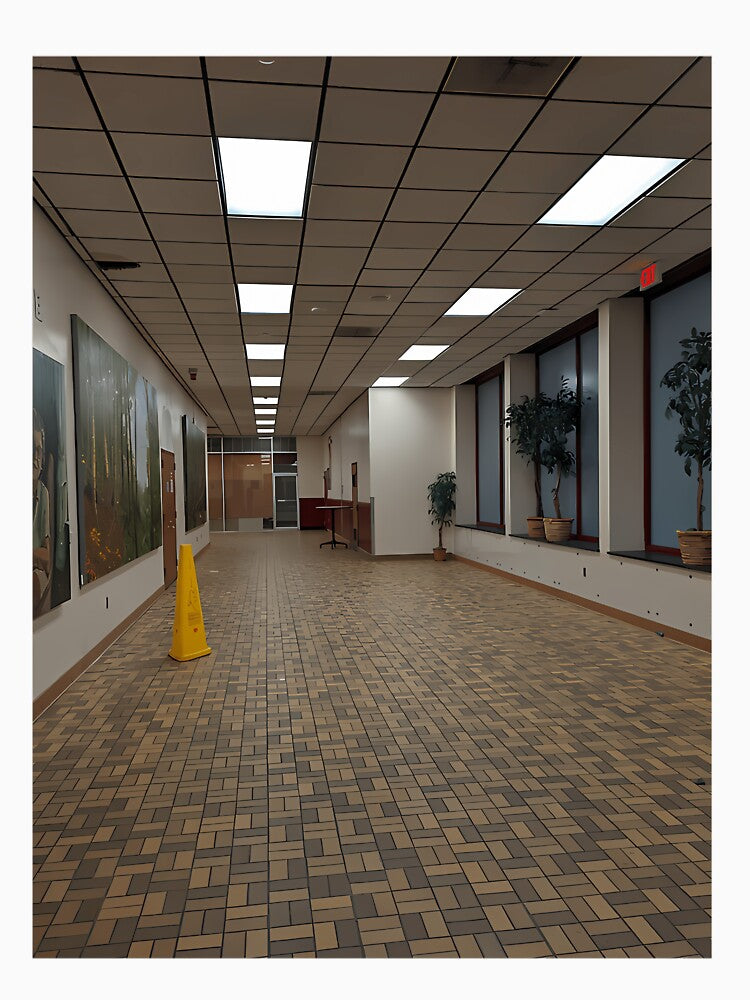 Liminal Space Empty Mall Hallway Nostalgia by mrqwzrwdb69