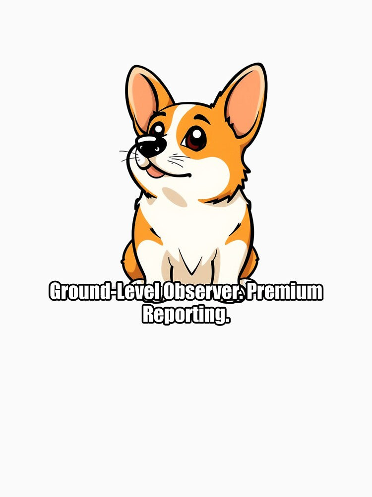 Corgi - Ground Level Observer Premium Reporting - Funny Corgi Gift by pawdrops