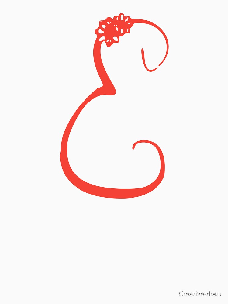 Floral Initial monogram E by Creative-draw