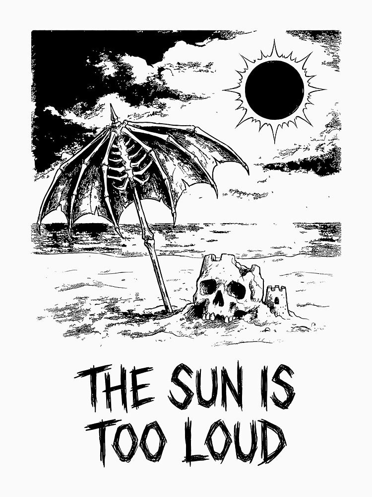 Midnight Beach Bat Parasol - Summer Goth by bapupa