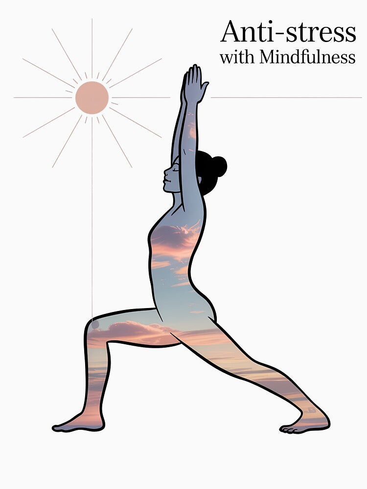 Anti-stress with Mindfulness Lunge Silhouette for Yoga Practice by 108stillness