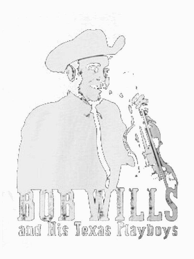 Bob Wills - The White Stencil Slim Fit by VenusTeeShirt