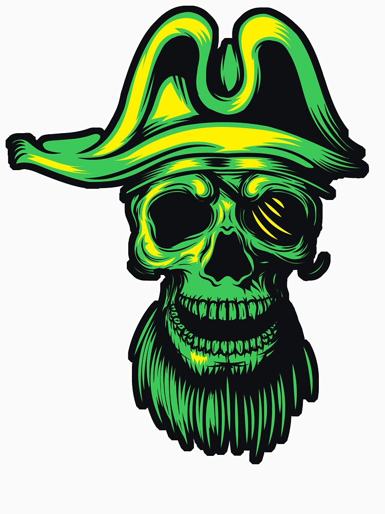 Green Pirate Skull by Fairyjam