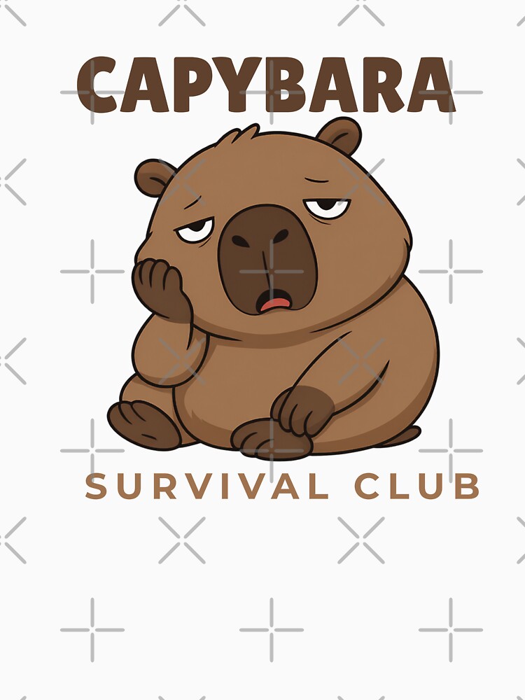 Sleepy Capybara Survival Club – Cute Cozy Capybara Mascot - Ligth Version by SimplyDraftShop
