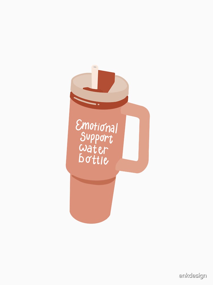 Emotional Support Tumbler Orange by enkdesign