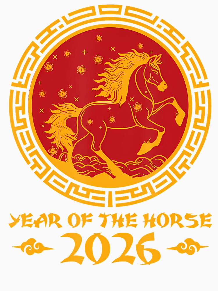 Chinese New Year Of The Horse 2026 Lunar Zodiac by DanielleTonia