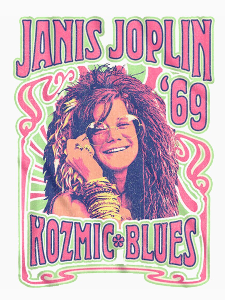 Blues Frame Janis Joplin Retro Rainbow Portrait Poster For Fans And Gift For Music Lovers by JolieAlli