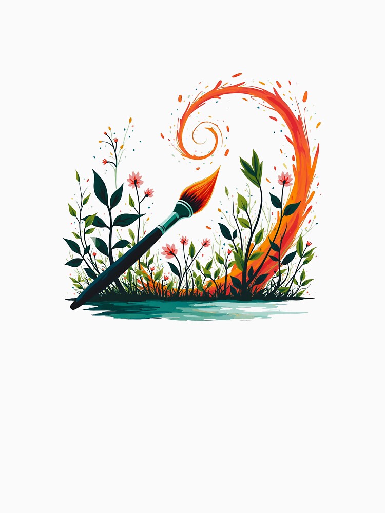 Plants painted with a paintbrush by Inklivion