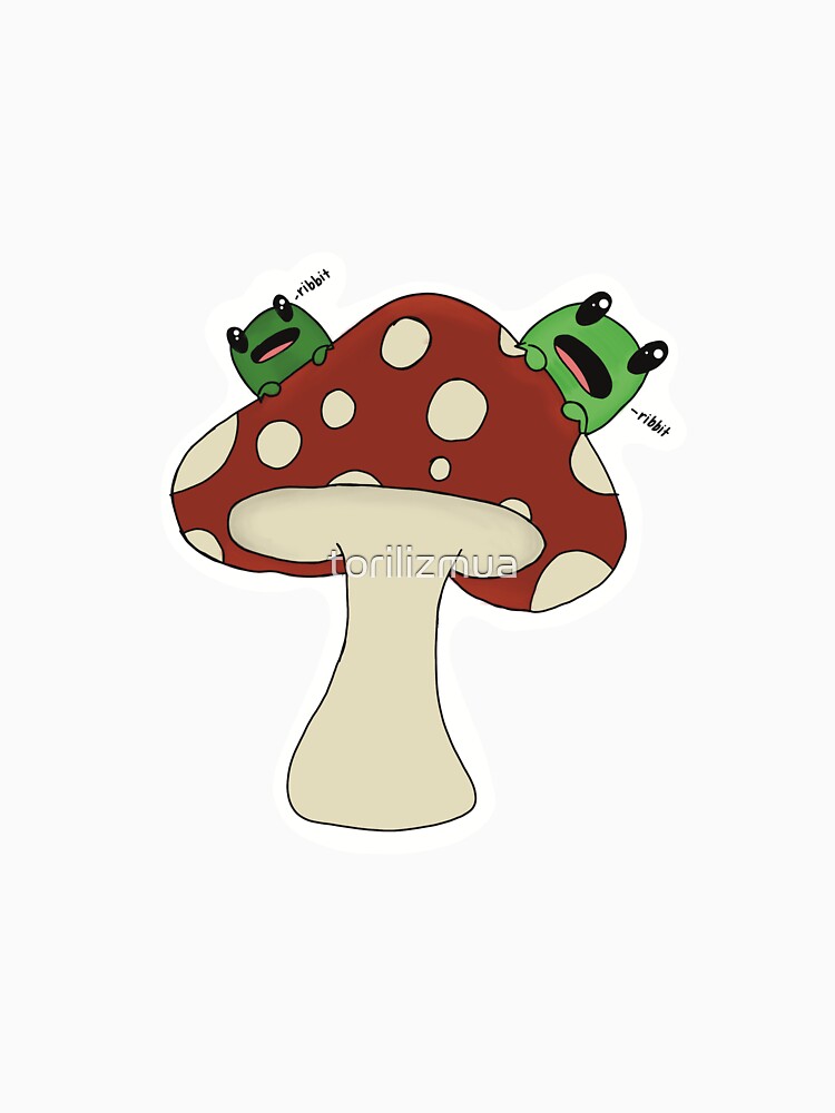 Two Frogs on a Mushroom by torilizmua