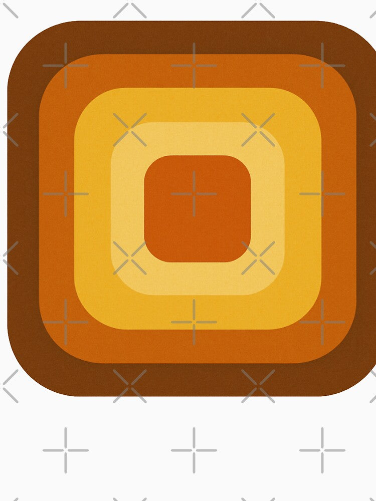Retro Cocentric Geometric Squares by tonymagnerart
