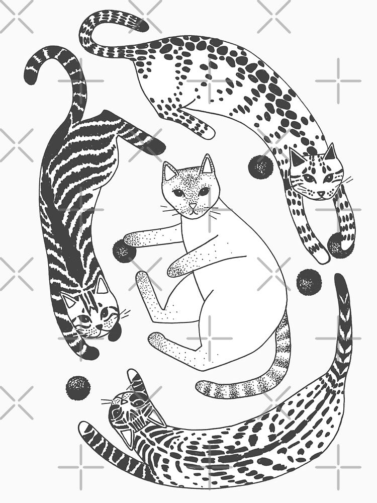 Playful gatines (gray and white) by blursbyai