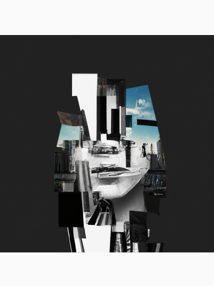 Feminine Face Geometric City Collage by DES7iGN