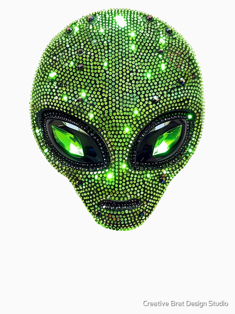Bedazzled Alien UFO Cool Girl Aesthetic by Creative Brat Design Studio