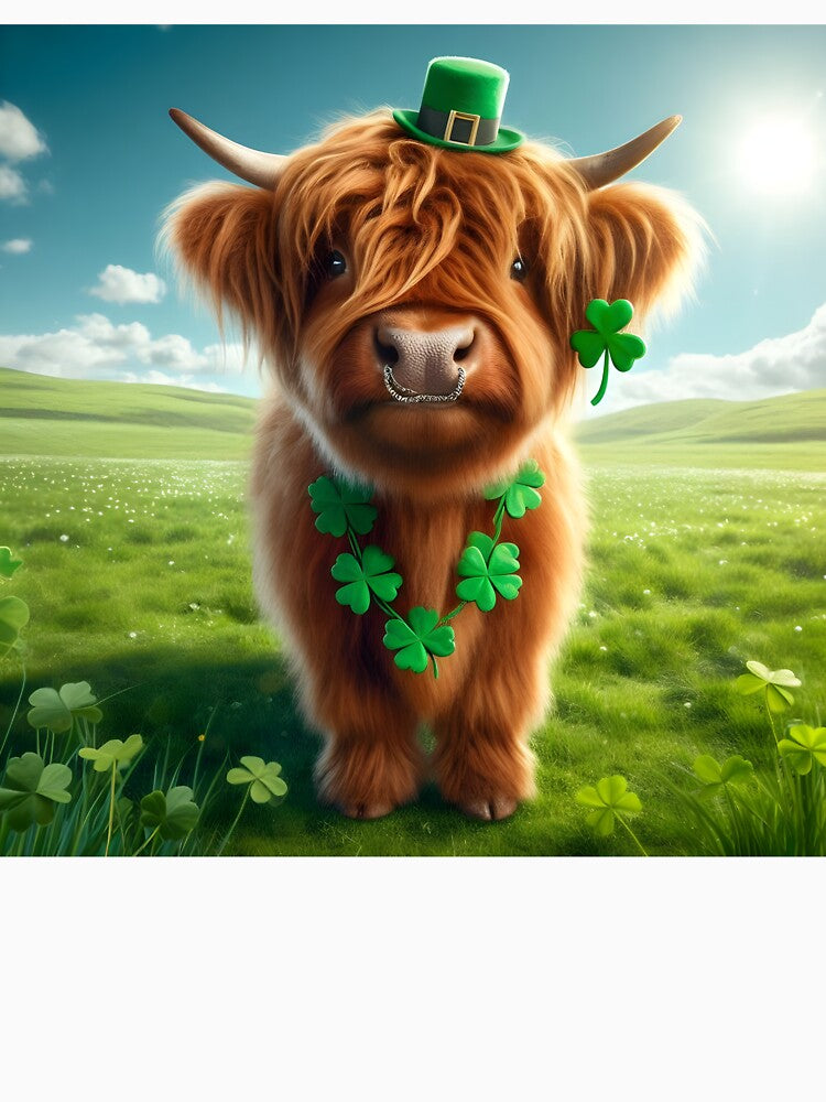 St. Patrick's Day Highland Cow by DT creations