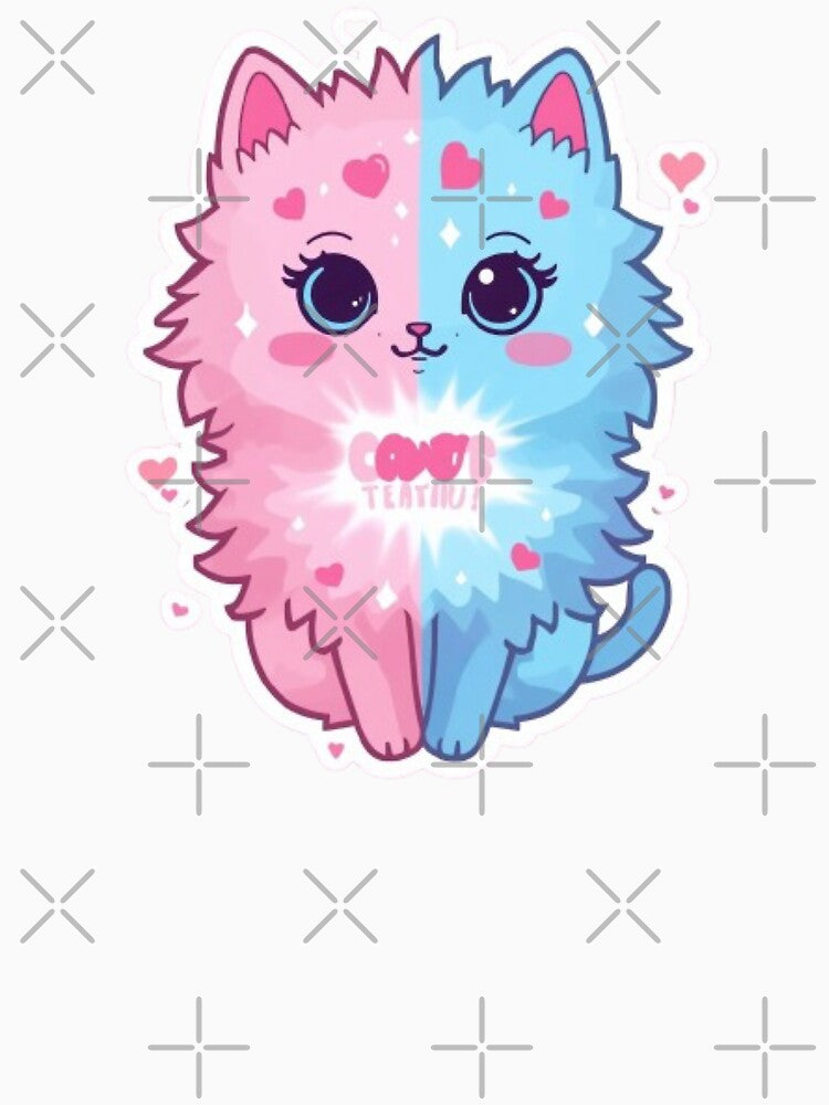 Cotton Candy Cat Kawaii Sticker by Stylestickers55
