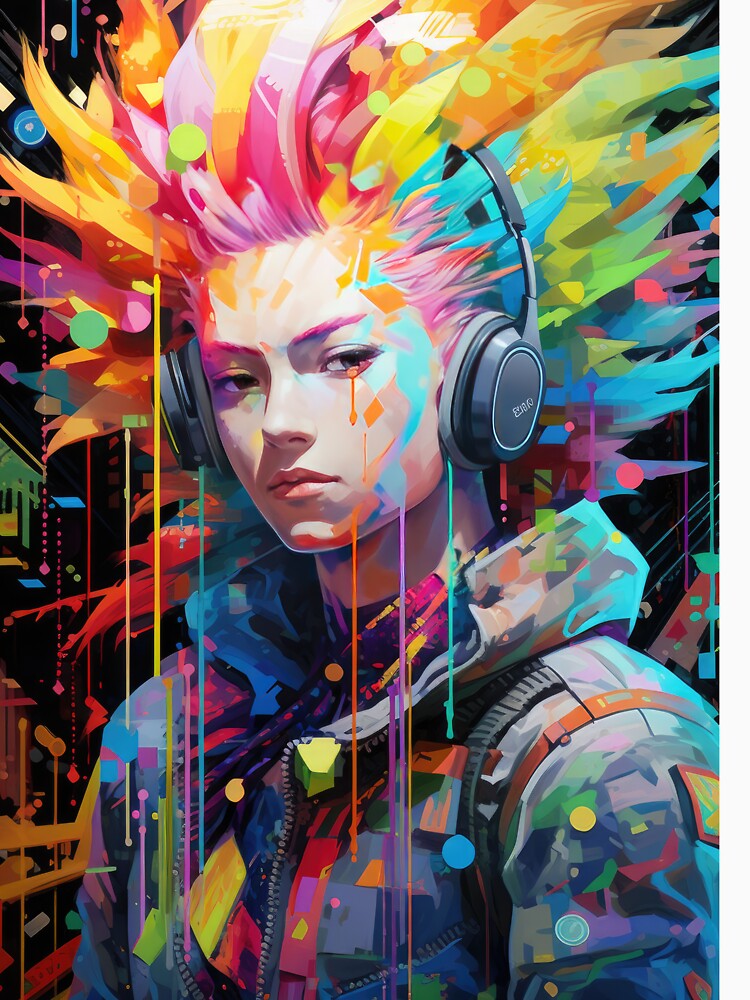 The Merc - Cyberpunk Vaporwave Art | Anime Retro Aesthetic by AeonAcademy