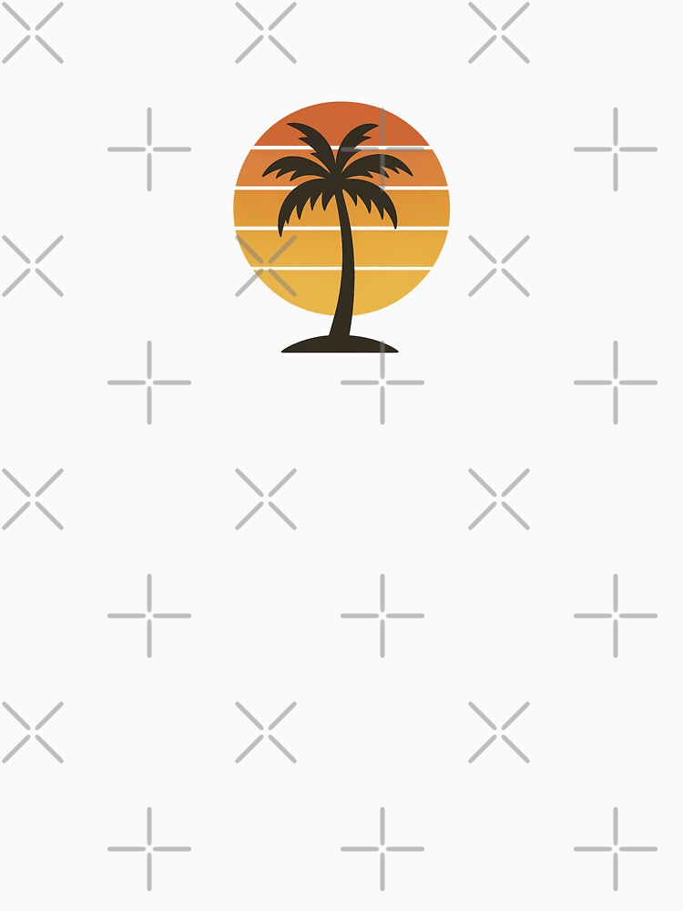Retro Sunset Palm Tree Illustration by Le Grand Requin