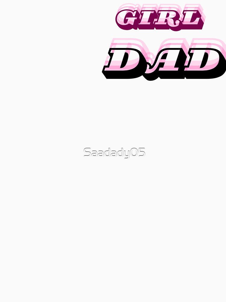 Retro Girl Dad 3D Layered Pink Typography by Saadady05