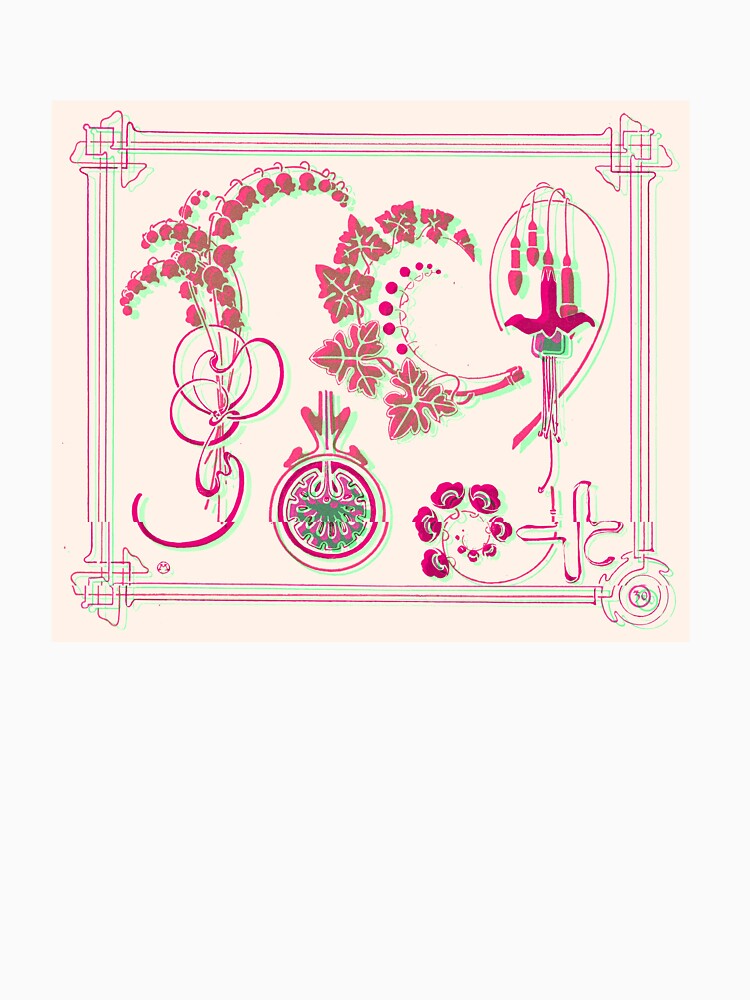 Glitch Art Nouveau Magical Symbolism Pink by BioDigital-Jazz