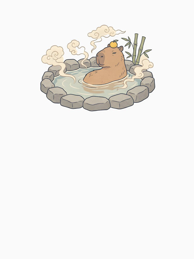 Capybara Spa - Relaxing in Japanese Onsen with Yuzu by JohannGuibert