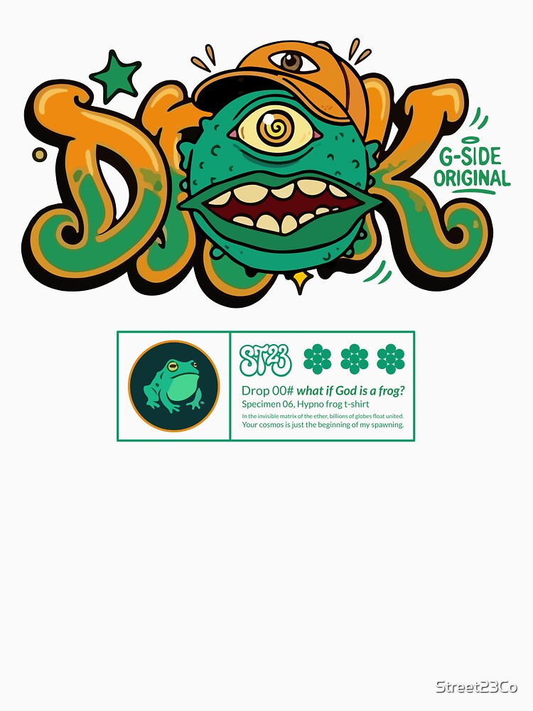 Hypnotized Mystical Cyclops Frog Urban Streetwear Character "DROK by Street23Co